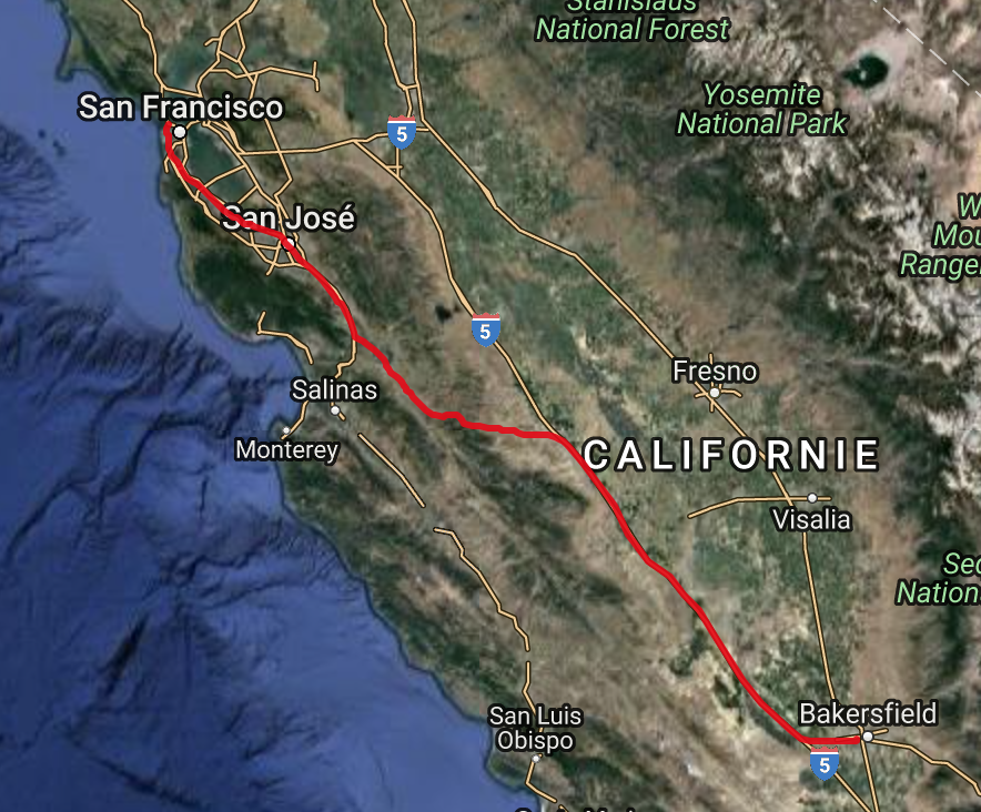 Bakersfiled to San Francisco